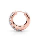 3-Row Huggie Earrings