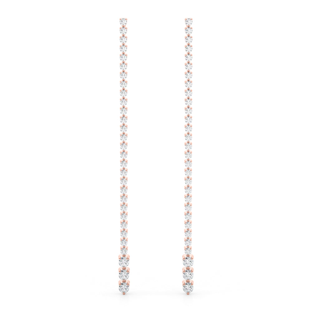 Natural Diamond Graduating Drop Earrings