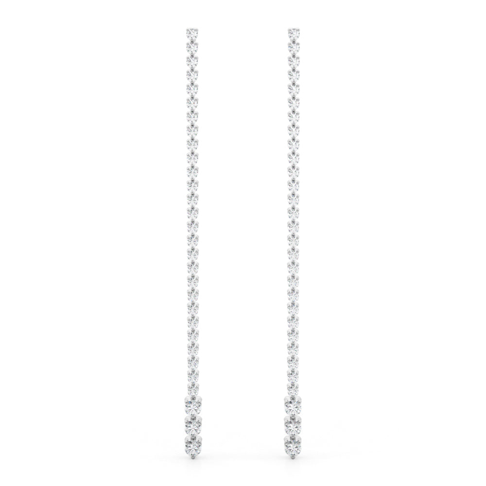 Natural Diamond Graduating Drop Earrings