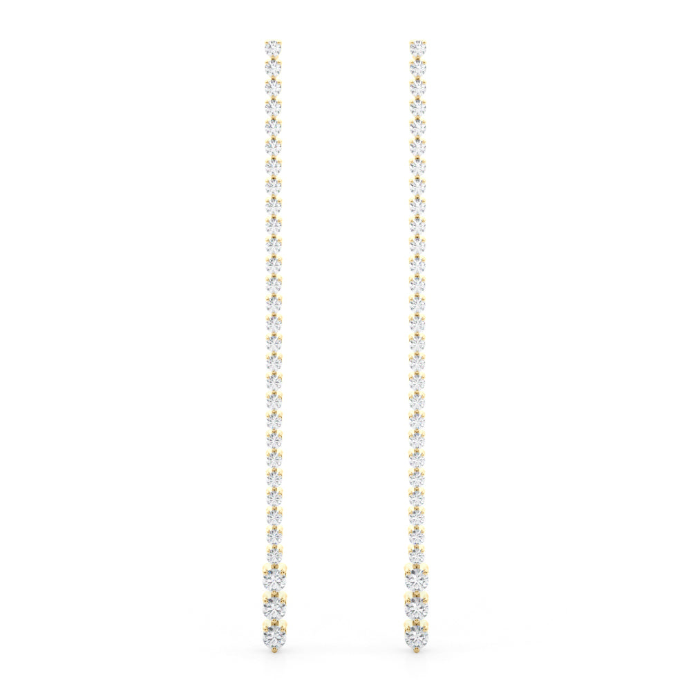 Natural Diamond Graduating Drop Earrings