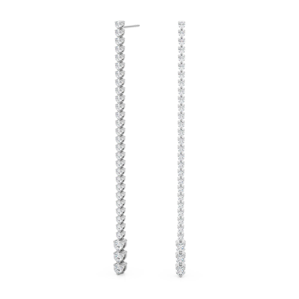 Lab Grown Graduating Drop Earrings