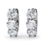 Lab Grown Diamond 3-Stone Huggies