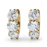 Lab Grown Diamond 3-Stone Huggies
