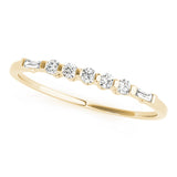 Natural Diamond Fancy Shape Baguette Wedding Band