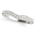 Lab Grown Diamond Vintage-Inspired Milgrain Curved Wedding Band