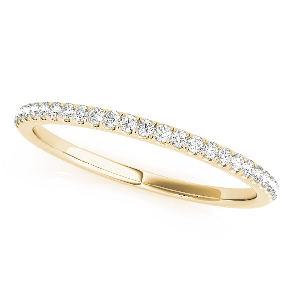 Natural Diamond Single Row Split Prong Wedding Band