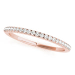 Natural Diamond Straight Split Prong Wedding Band