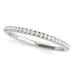 Natural Diamond Straight Split Prong Wedding Band