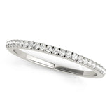 Natural Diamond Straight Split Prong Wedding Band