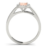 Lab Grown Halo Emerald Cut Engagement Ring