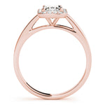 Lab Grown Halo Emerald Cut Engagement Ring
