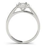 Halo Emerald Cut Engagement Ring