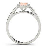 Halo Emerald Cut Engagement Ring