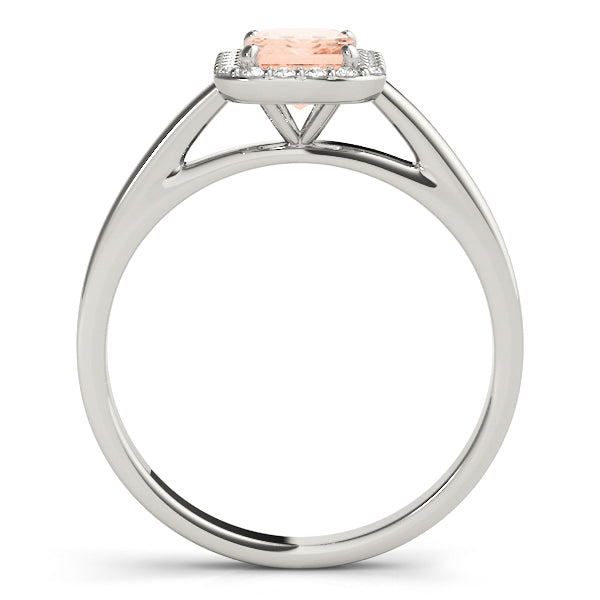Lab Grown Halo Emerald Cut Engagement Ring