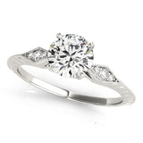 Lab Grown Diamond Antique Inspired Marquise Filigree Engagement Rings