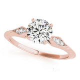 Natural Diamond Antique Inspired Marquise Filigree Engagement Rings