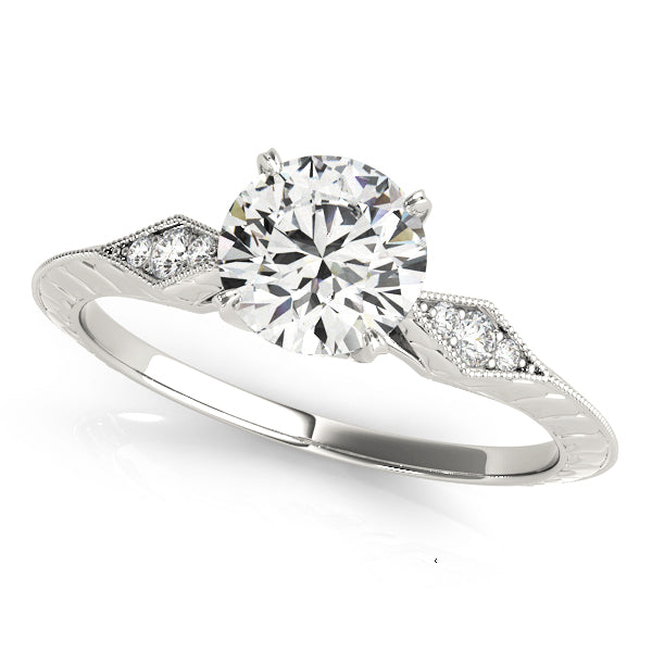 Lab Grown Diamond Antique Inspired Marquise Filigree Engagement Rings