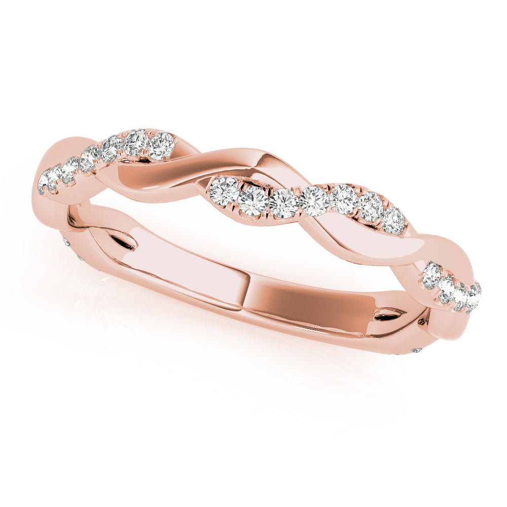 Natural Diamond Braided Wedding Band