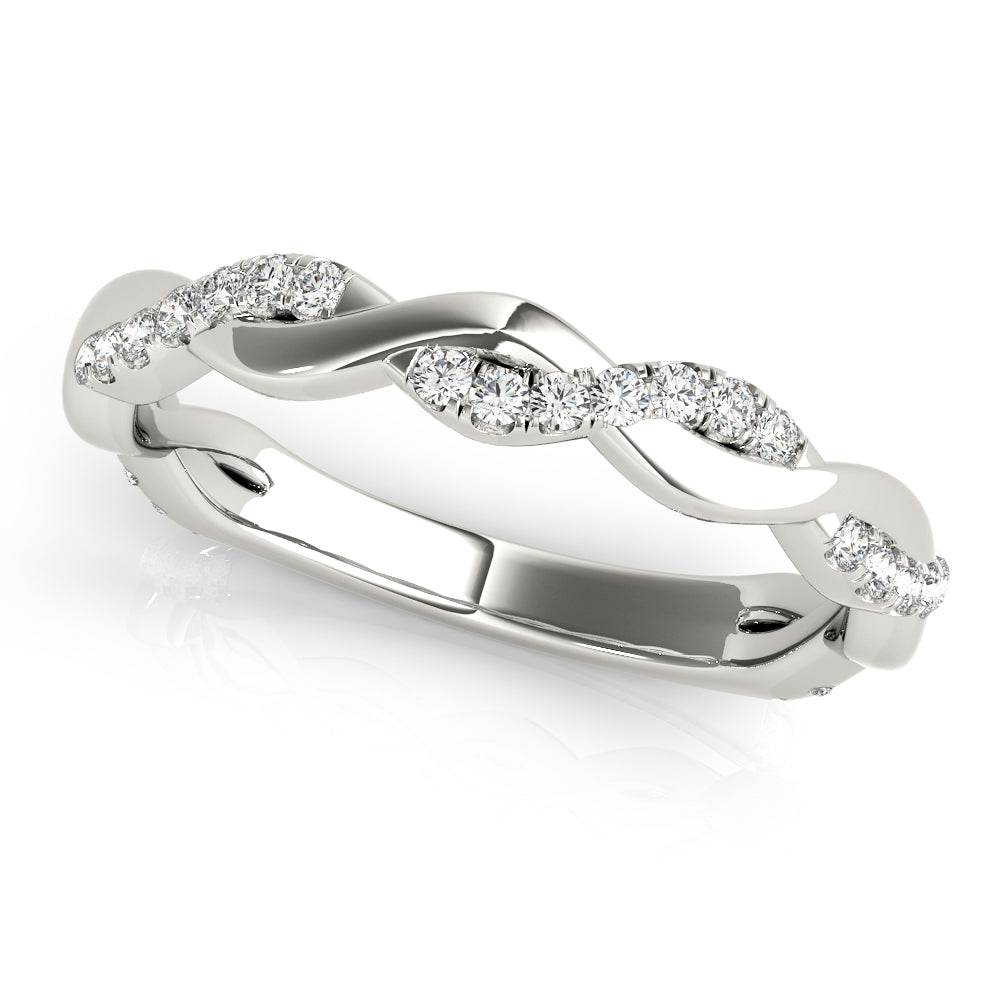 Natural Diamond Braided Wedding Band