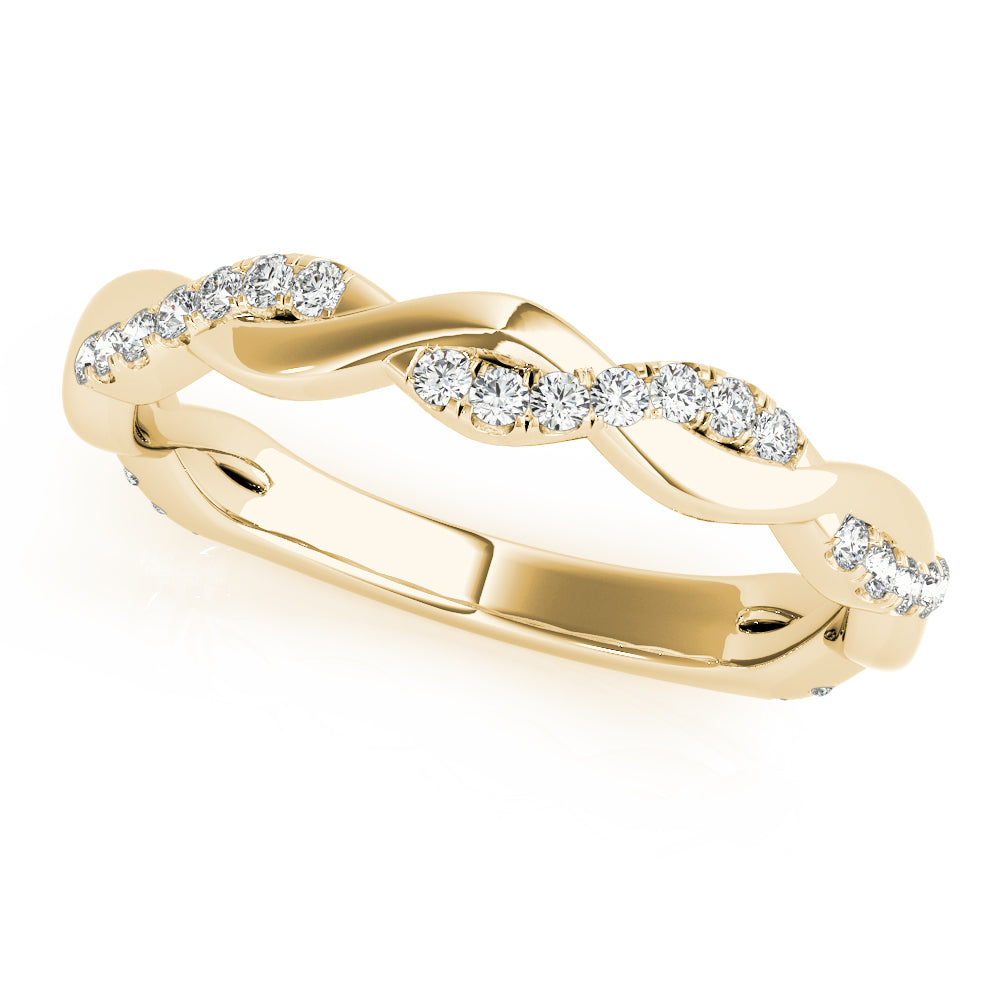 Natural Diamond Braided Wedding Band