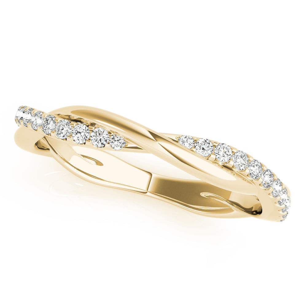 Lab Grown Diamond Twisting Wedding Band