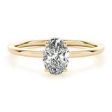 Lab Grown Hidden Halo Oval Engagement Ring