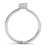 Lab Grown Hidden Halo Oval Engagement Ring