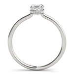 Lab Grown Hidden Halo Oval Engagement Ring