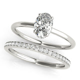 Lab Grown Hidden Halo Oval Engagement Ring