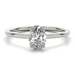 Lab Grown Hidden Halo Oval Engagement Ring