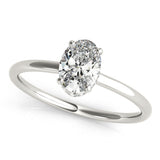 Natural Diamond Hidden Halo Oval Engagement Ring