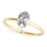 Natural Diamond Hidden Halo Oval Engagement Ring