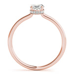 Lab Grown Hidden Halo Oval Engagement Ring