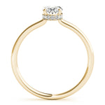 Lab Grown Hidden Halo Oval Engagement Ring