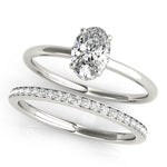 Lab Grown Hidden Halo Oval Engagement Ring