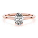 Lab Grown Hidden Halo Oval Engagement Ring