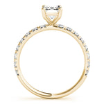 Emerald Cut Split Prong Engagement Ring