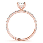 Emerald Cut Split Prong Engagement Ring