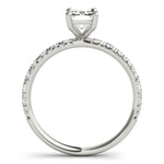 Emerald Cut Split Prong Engagement Ring