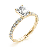 Emerald Cut Split Prong Engagement Ring
