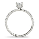 Lab Grown Oval Single Row Engagement Ring