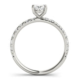 Lab Grown Oval Single Row Engagement Ring