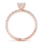 Oval Single Row Engagement Ring