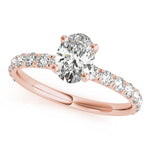 Oval Single Row Engagement Ring