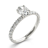 Oval Single Row Engagement Ring
