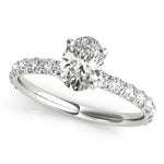Oval Single Row Engagement Ring