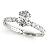 Oval Single Row Engagement Ring