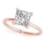 Lab Grown Diamond Solitaire Princess-Cut Engagement Rings
