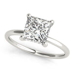 Lab Grown Diamond Solitaire Princess-Cut Engagement Rings