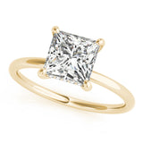 Lab Grown Diamond Solitaire Princess-Cut Engagement Rings